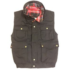 Men’s SM Vintage Trails End Black & Plaid Vest
